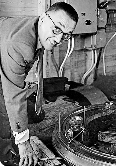 Erich Franke in seinem Element: